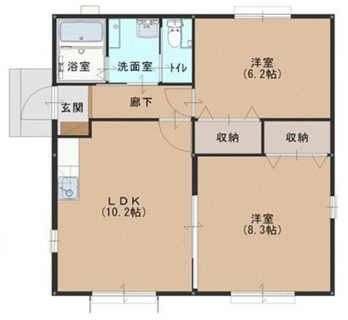 下館駅 徒歩23分 1階の物件間取画像